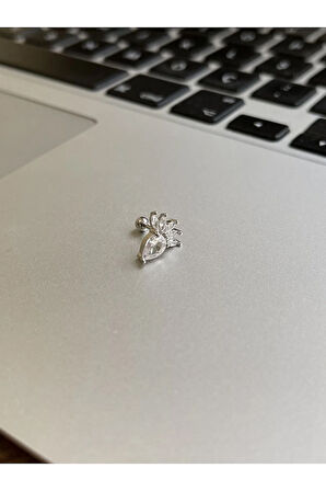 316 L Cerrahi Çelik Dudak Kıkırdak Helix Tragus Piercingi Pençe Detaylı Piercing