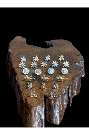 316 L Cerrahi Çelik Dudak Piercing Kıkırdak Helix Tragus Conch Zirkon Taşlı Figürlü Piercing