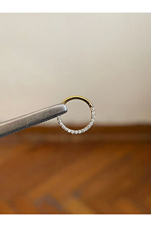 316 L Cerrahi Çelik Atom Taşlı Kıkırdak Piercingi Rook Orbital Helix Septum Piercing