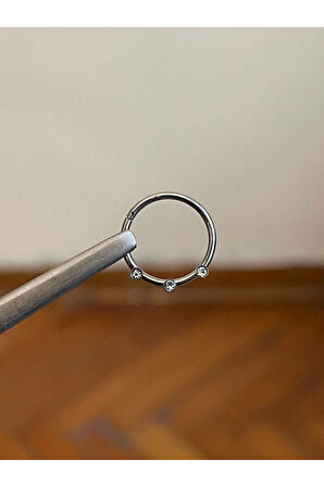 316 L Cerrahi Çelik Atom Taşlı Kıkırdak Piercingi Rook Orbital Helix Septum Piercing