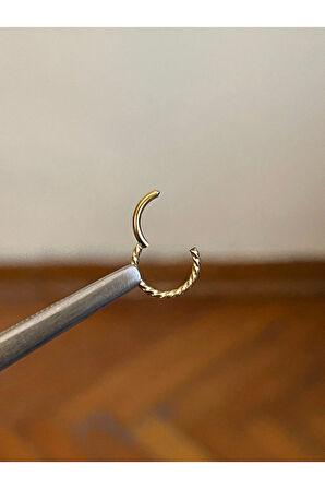 316 L Cerrahi Çelik Burgulu Kıkırdak Piercingi Rook Orbital Helix Septum Piercing
