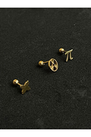 316 L Cerrahi Çelik Piercing Kıkırdak Helix Tragus Conch Figürlü Piercing