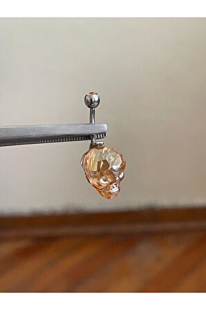 316 L Cerrahi Çelik Kristal Kuru Kafa Piercing Göbek Piercingi