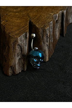 316 L Cerrahi Çelik Kristal Kuru Kafa Piercing Göbek Piercingi