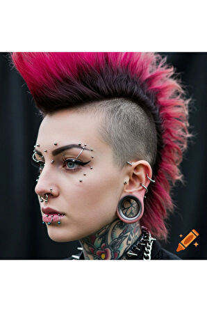 316 L Cerrahi Çelik Anti Alerjik 10 mm Pembe Opal Taşlı Göbek Piercingi