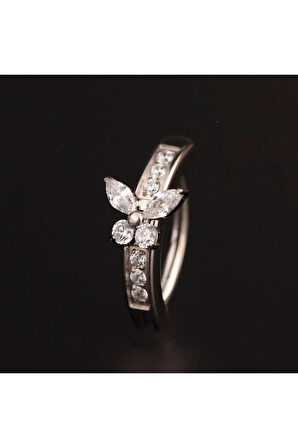 Zirkon Taş Kelebek Titanyum Göbek Piercingi Ultraliğht 10 mm Titanyum Göbek Piercingi