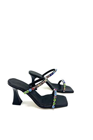 Stone Kadın Taşlı Topuklu Ayakkabı-Terlik