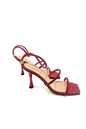 Brand Kadın Bilekten Bağlama Taşlı Topuklu Ayakkabı