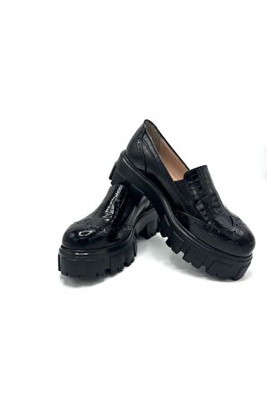 Shine Hakiki Deri Kadın  Makosen Ayakkabı