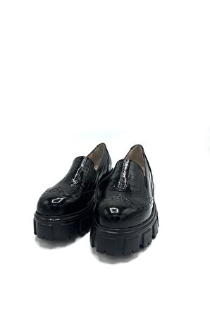 Shine Hakiki Deri Kadın  Makosen Ayakkabı