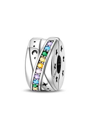 Renkli Işıltılı Klips Charm