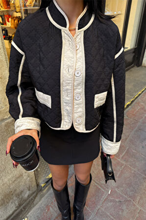 ELYAFLI CROP MONT LANDO KUMAŞ - Siyah