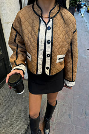 ELYAFLI CROP MONT LANDO KUMAŞ - Kahverengi