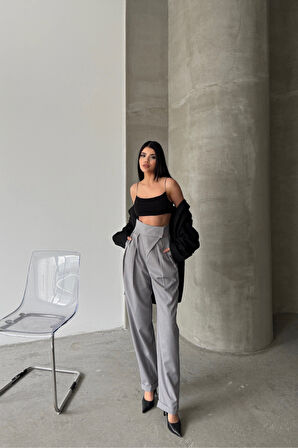 TASARIM PANTOLON - Gri