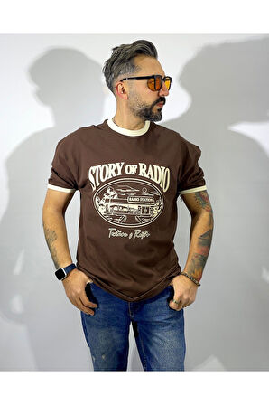 Reglan Kollu Baskılı Erkek T-Shirt