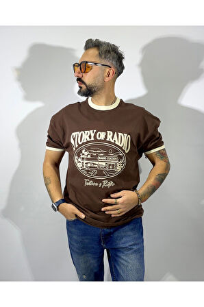 Reglan Kollu Baskılı Erkek T-Shirt