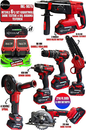 RETOOLS 6'LI SET DAİRE TESTERE & DAL BUDAMA TESTERESİ