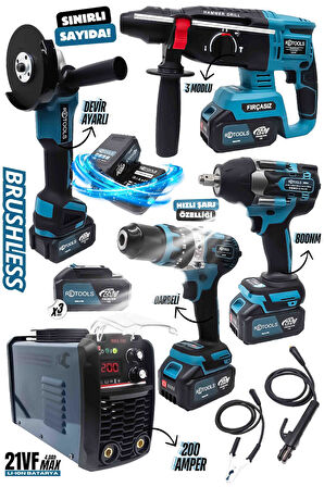 RETOOLS 5Lİ SET (800NMLİ 4LÜ SET+ 200 AMPER KAYNAK MAKİNESİ)