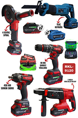 RETOOLS 5 Lİ SET TİLKİ KUYRUKLU (4 LÜ SET KIRMIZI KABARTMALI - MAVİ TİLKİ KUYRUK)