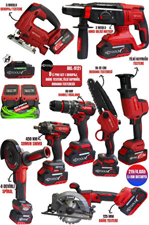 RETOOLS 8’Lİ PRO SET (DAİRE TESTERE, DEKUPAJ TESTERE, TİLKİ KUYRUĞU ,BUDAMA TESTERESİ)