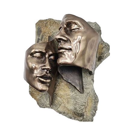 Soyut Kadın ve Erkek Yüzü Duvar Biblosu
