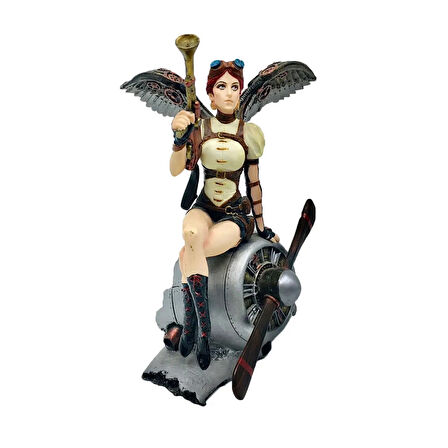 Steampunk Serisi Fantastik Kadın Savaşçı Biblo​​​​​​​