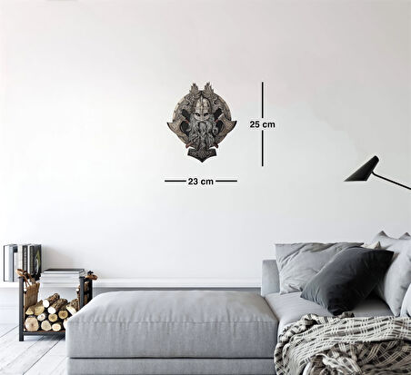 Çift Baltalı Viking Duvar Dekorasyon Biblosu