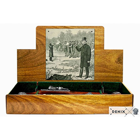 Denix Dekoratif Replika 2 Pistolas De Duelo, Italia 1825 / 2’li Duello Tabancası