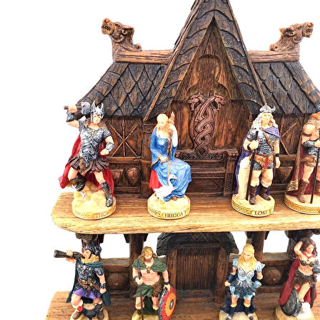 İskandinav Mitolojisi Standlı 12’li Karakter Biblo Seti