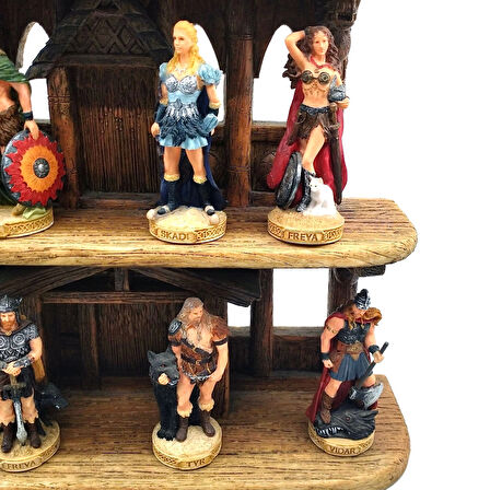 İskandinav Mitolojisi Standlı 12’li Karakter Biblo Seti