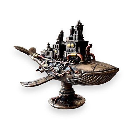 Steampunk Serisi Galaktik Balina Savaş Gemisi Biblosu