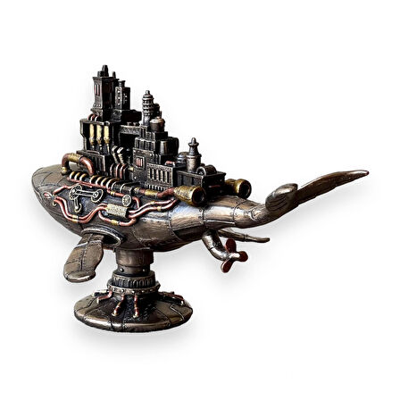 Steampunk Serisi Galaktik Balina Savaş Gemisi Biblosu
