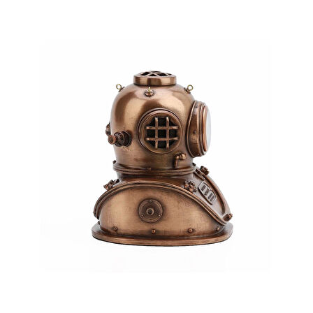 Steampunk Serisi Dalgıç Başlığı Figürlü Masa Saati