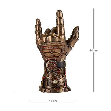 Steampunk Serisi Eldiven Biblo “Seni Seviyorum” El İşareti