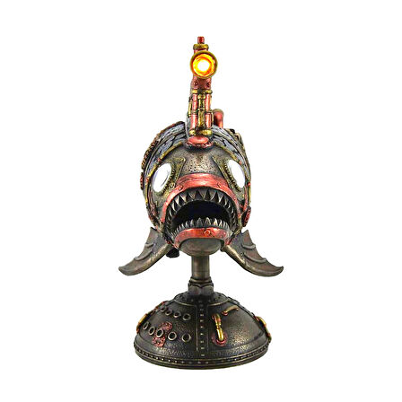 Steampunk Serisi LED Periskoplu Fener Balığı Denizaltı Biblosu