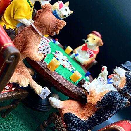 Dekoratif Poker Oynayan Köpekler Biblosu