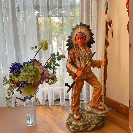 Kızılderili Biblo Serisi / Büyük Boy Şef Biblo