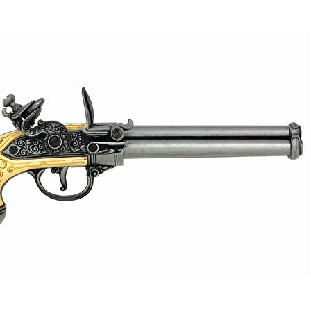 Denix Dekoratif Replika Üç Namlulu Çakmaklı Tabanca, İtalya 1680