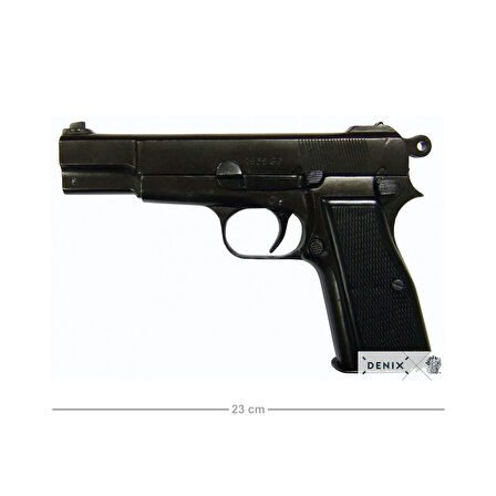 Denix Dekoratif Replika HP /  GP35 Tabanca, Belçika 1935