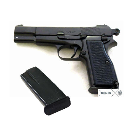 Denix Dekoratif Replika HP /  GP35 Tabanca, Belçika 1935