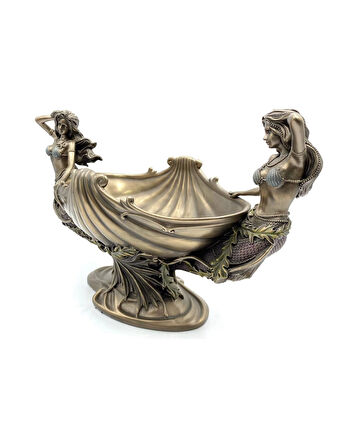 İkiz Deniz Kızı Figürlü Dekoratif Gondol