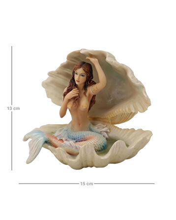 Deniz Kabuğu İçinde Oturan Deniz Kızı Biblosu 