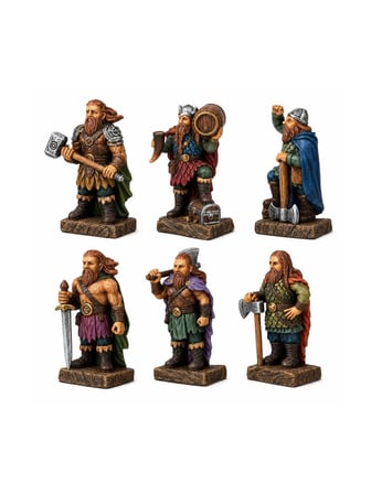 Viking Savaş Gemisi – 6 Viking Figürlü Dekoratif Gemi