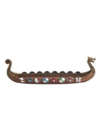 Viking Savaş Gemisi – 6 Viking Figürlü Dekoratif Gemi