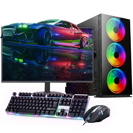 INTEL i3 13100F 16GB 240SSD 1TB HDD 4GB GTX1650 24'' Mon. Oyun Bilgisayarı