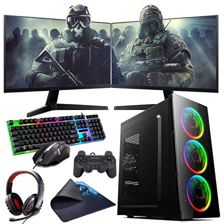 I5 11400F 16GB 480SSD 8GB RTX3050 Çift 24'' Monitörlü (Gaming SET)