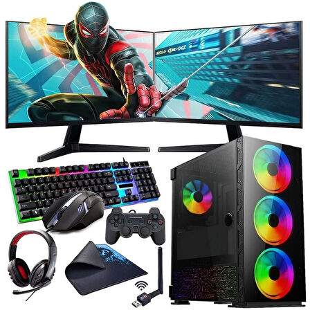 İ7 12700F 16GB 480SSD 8GB RTX3050 Çift 24'' Monitörlü (Gaming SET)