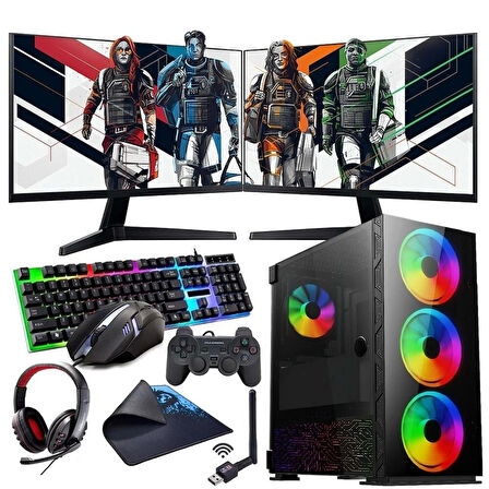 INTEL i7 13700F 16GB 1TB M2 12GB RTX3060 Çift 24'' Mon. (Gaming SET)