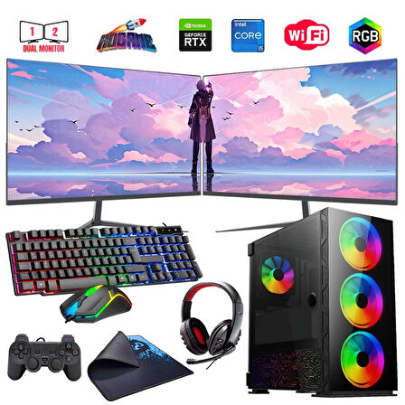 I5 13400F 32GB DDR4 1TB M2 12GB RTX3060 Çift 24" Mon. Oyun Bilgisayarı (Gaming SET)