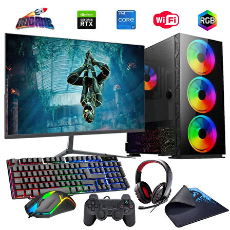 İ7 13700F 32GB DDR4 1TB M2 12GB RTX3060 24" Mon. Oyun Bilgisayarı (Gaming SET)